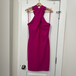 Badgley Mischka Hot Pink Cocktail Dress
